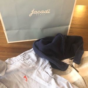 Jacadi shirt and jacket with hoodie